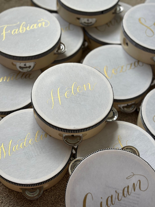 Calligraphy Tambourines for Weddings