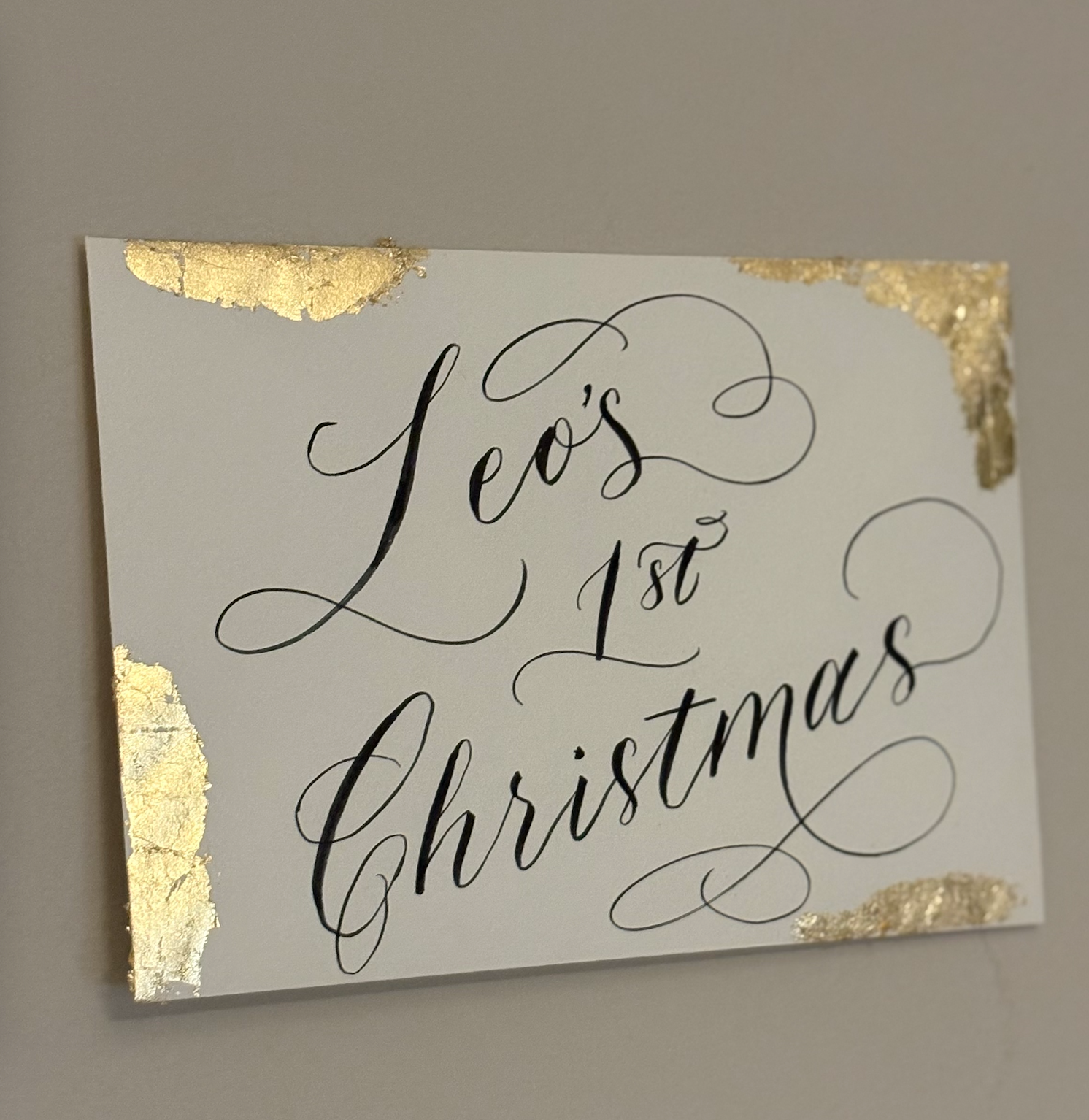 1st First Christmas Gift Idea Calligraphy Engraving Live Event Artist Personalisation London Hampshire Surrey Berkshire Jodie Rose Calligraphy