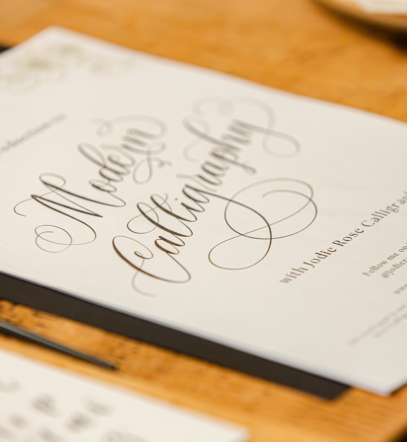 Modern Calligraphy Art Creative Workshop Class in Bagshot Camberley Surrey