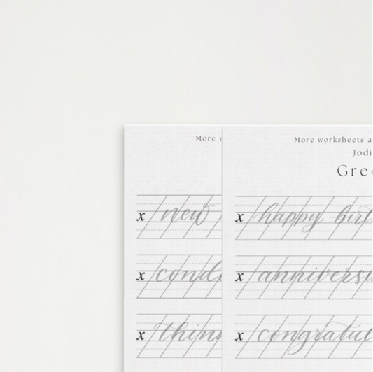 Greeting Words - Practice Sheets - Download