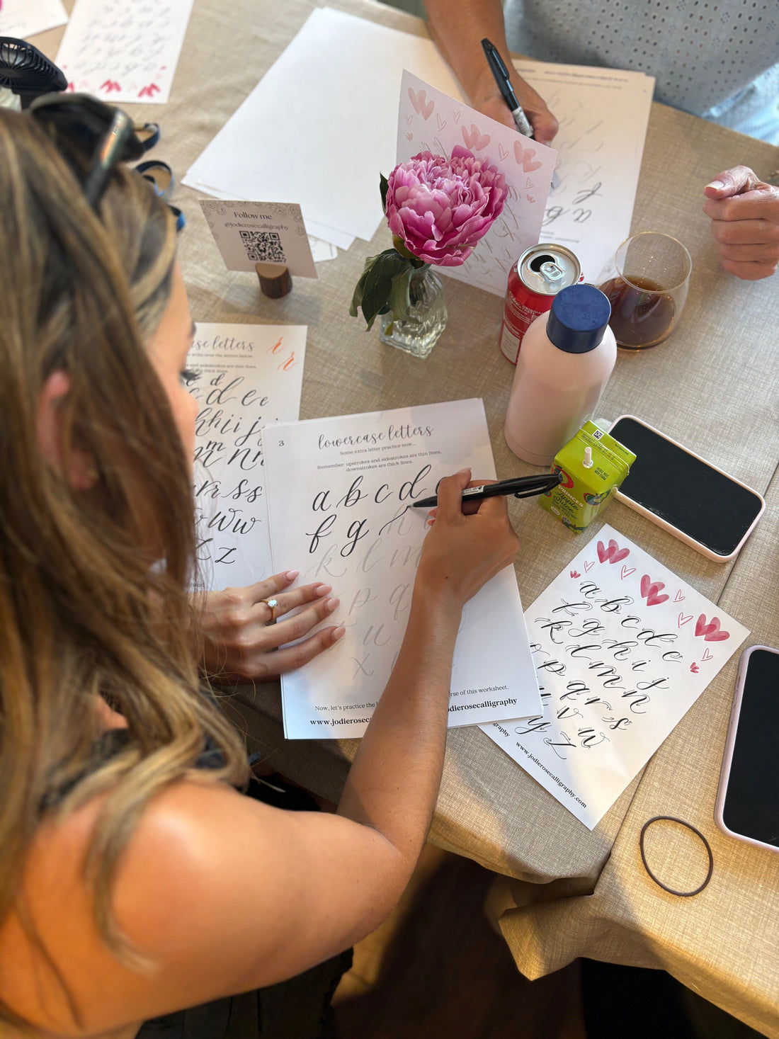 Creativity, laughter and brush pen lettering - Fleet, Hampshire