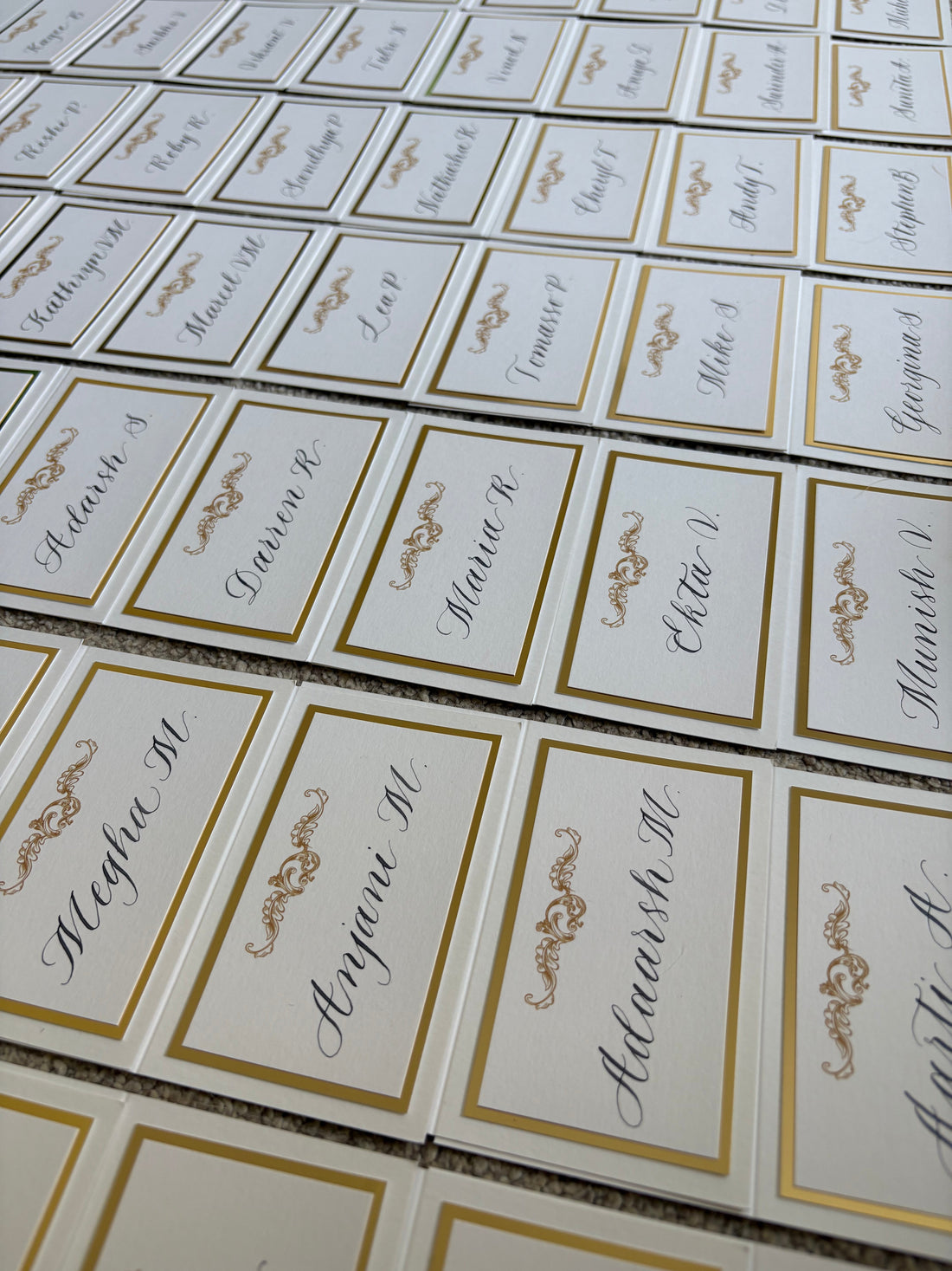 The Finishing Touch: Handwritten Calligraphy Place Cards