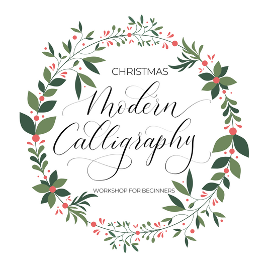 Learn Calligraphy for Christmas cards and gifts tags in Hampshire Surrey Berkshire London Jodie Rose Calligraphy lettering workshop