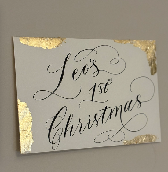 1st First Christmas Gift Idea Calligraphy Engraving Live Event Artist Personalisation London Hampshire Surrey Berkshire Jodie Rose Calligraphy