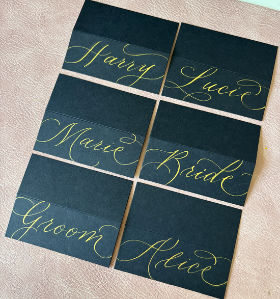 Place Cards Calligraphy Engraving Live Event Artist Personalisation London Hampshire Surrey Berkshire Jodie Rose Calligraphy