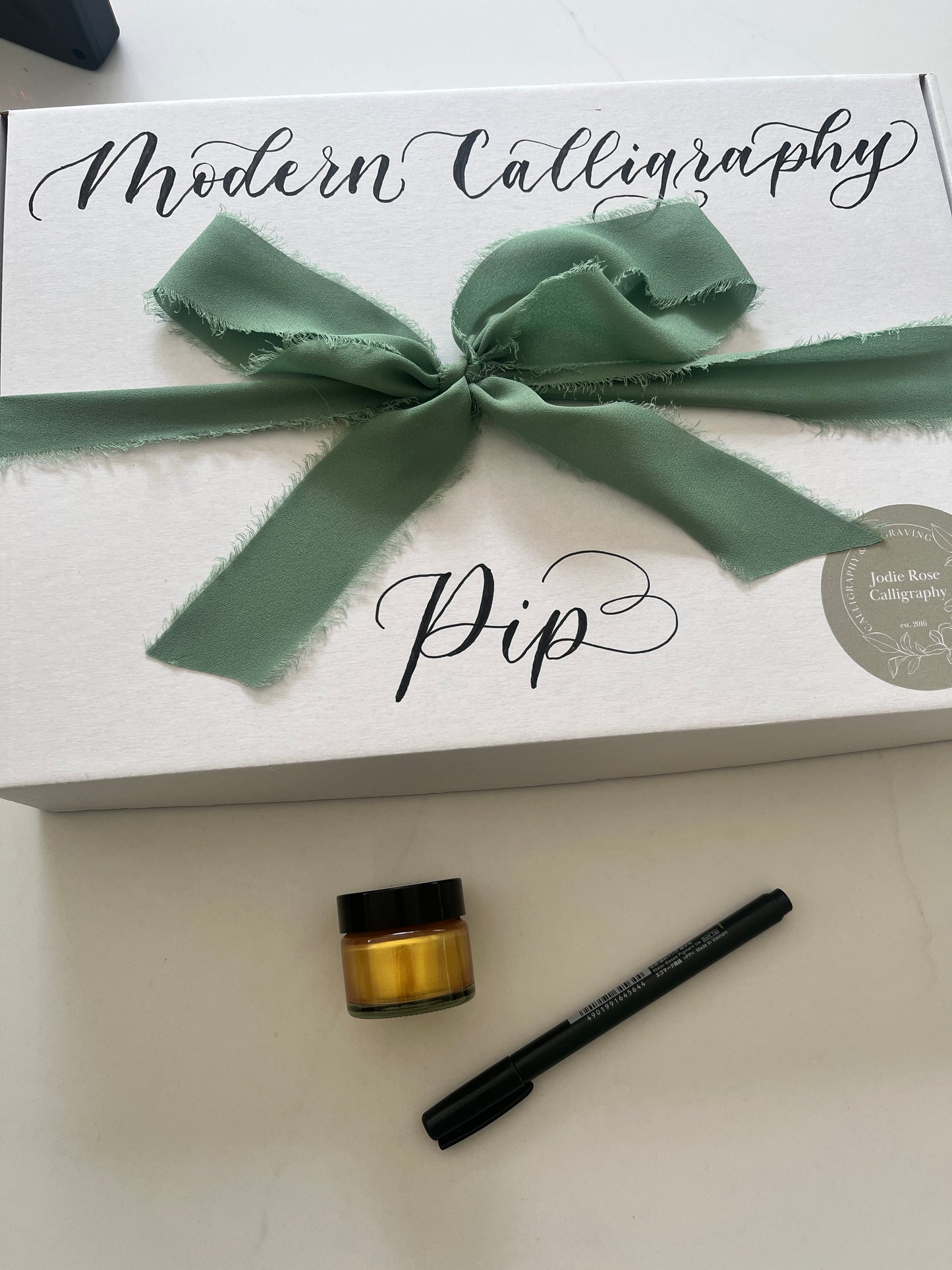 Modern Calligraphy Kit for Beginners - Complete Starter Set with calligraphy pen holder, nib, Ink, and Instructional Guided worksheets