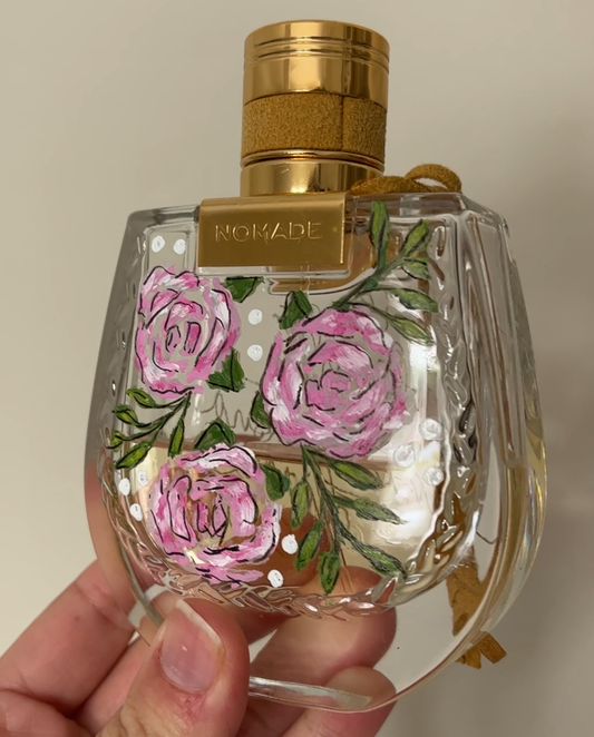 Perfume bottle painting - floral