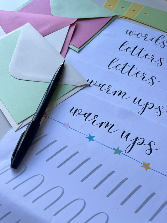 Kids brush pen lettering kit