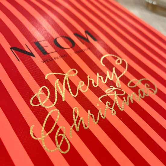 NEOM Candle Engraving Guildford Surrey Calligraphy Engraving Live Event Artist Personalisation London Hampshire Surrey Berkshire Jodie Rose Calligraphy