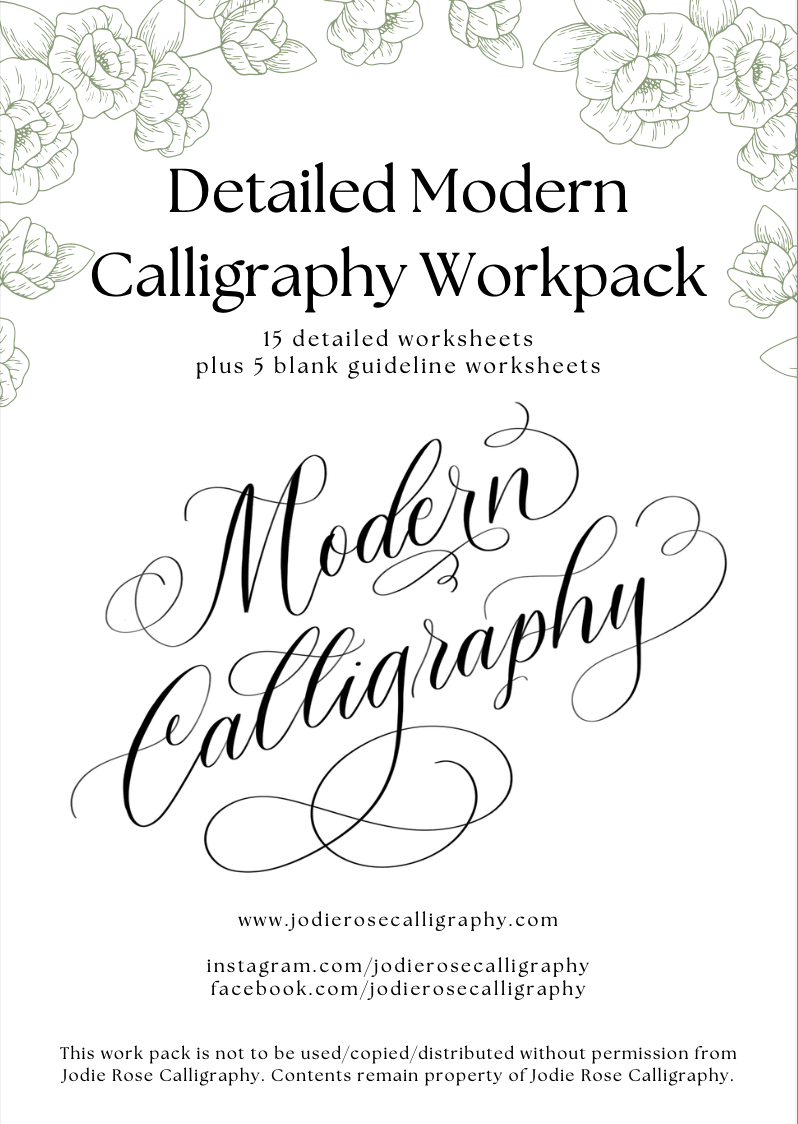 Calligraphy Worksheet Bundle