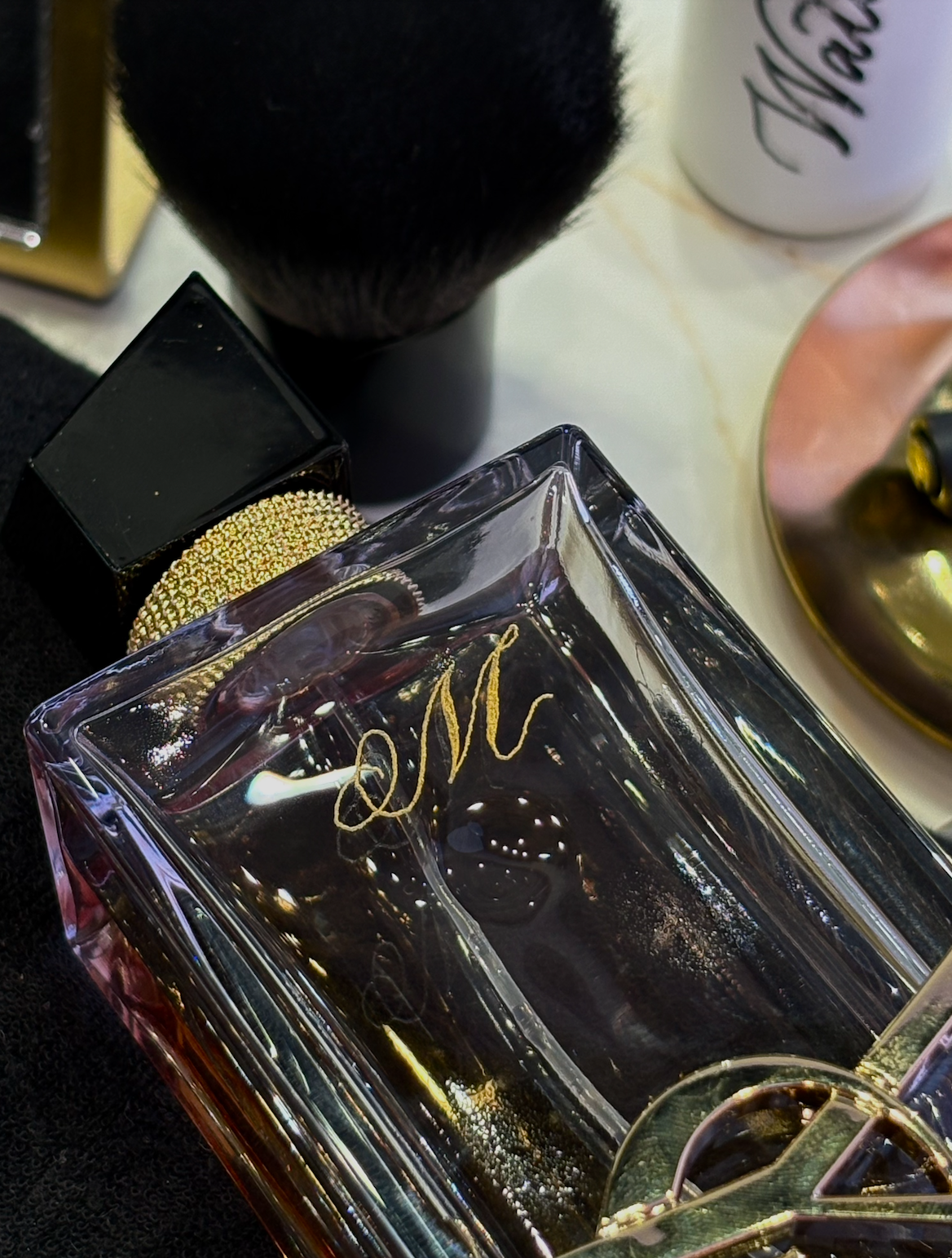 Yves Saint Laurent YSL at Heathrow London Calligraphy Engraving Live Event Artist Personalisation London Hampshire Surrey Berkshire Jodie Rose Calligraphy