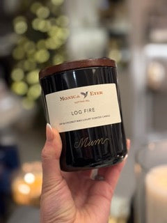 Candle engraved with mum perfume fragrance calligraphy engraving customisation personalisation service in Hampshire London Surrey Berkshire UK bridal party ideas wedding guests luxury gift ideas for loved ones engraved with calligraphy name handmade Jodie Rose Calligraphy