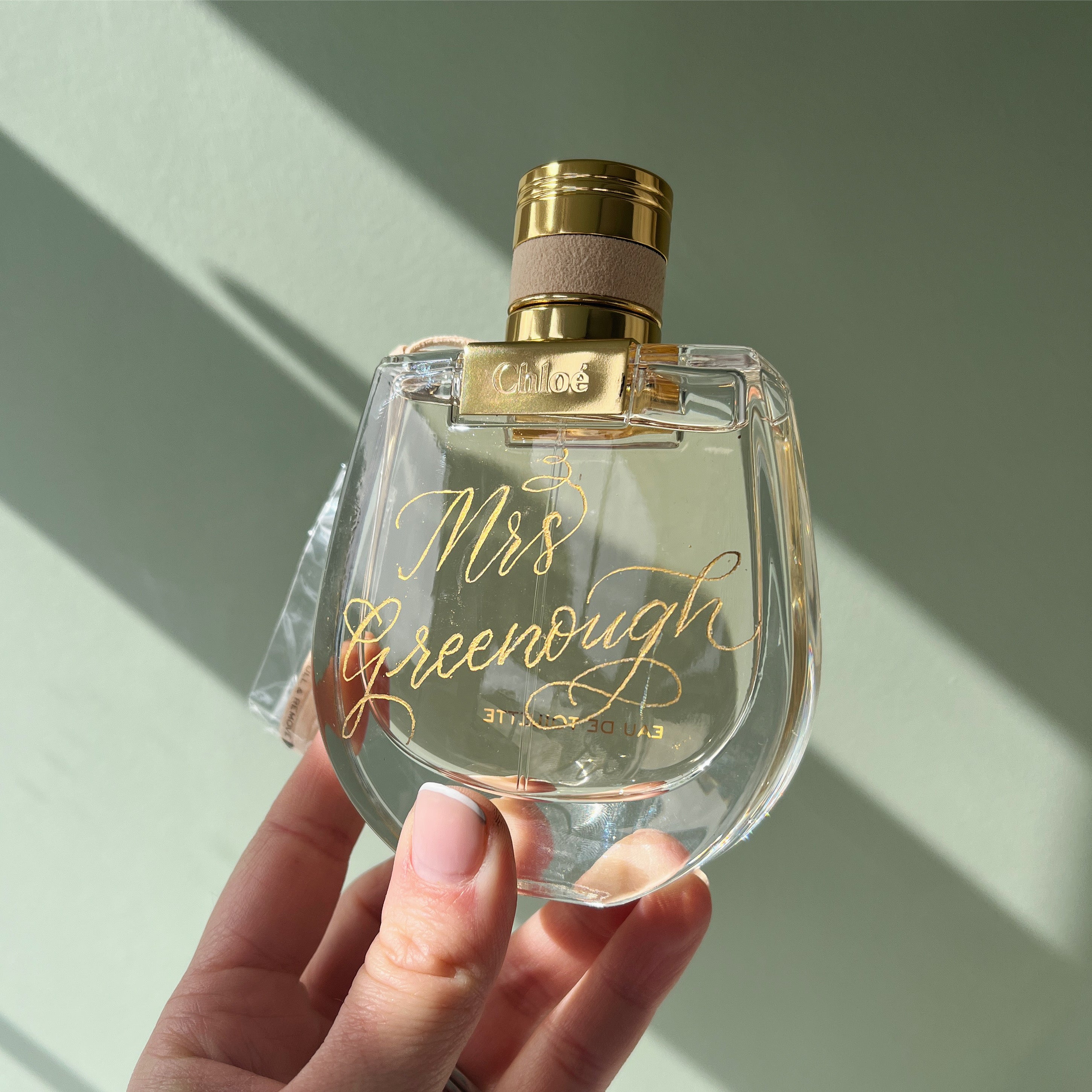 Floral Engraved Perfume Bottle Personalized Perfume Custom 
