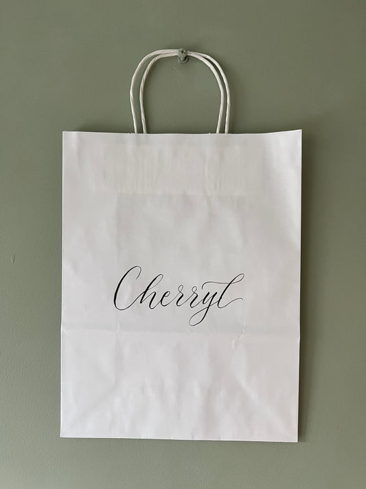 Customised paper gift bag